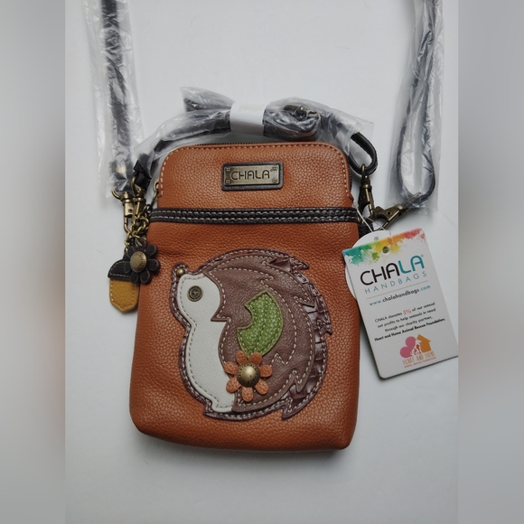 Chala Hedgehog Vegan Faux Leather Phone Crossbody - Purse - Wristlet (NWT) - Picture 1 of 11